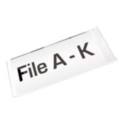 Biella - 12 Porte-étiquettes adhésives - 35 x 75 mm - transparent