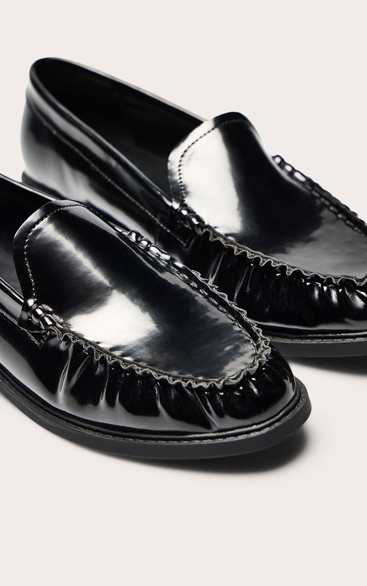 Noir Mocassins Sans Lacets En Synthétique