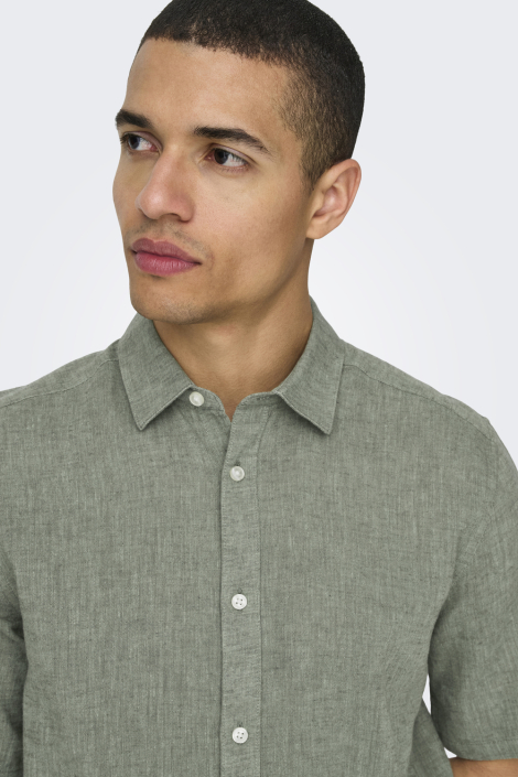 Only & Sons groene heren overhemd