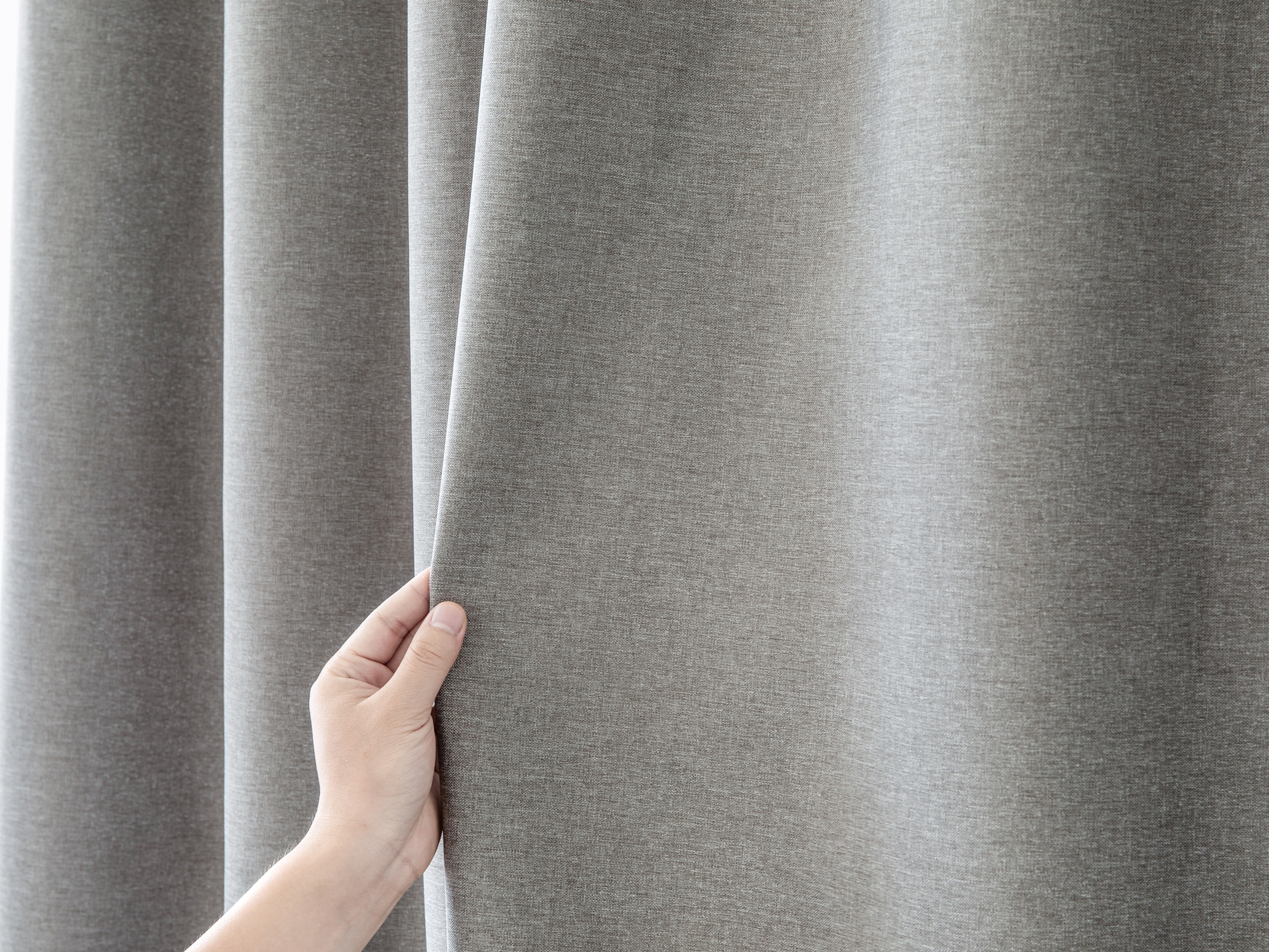 Duschvorhang 182 x 182 cm Leinen grau