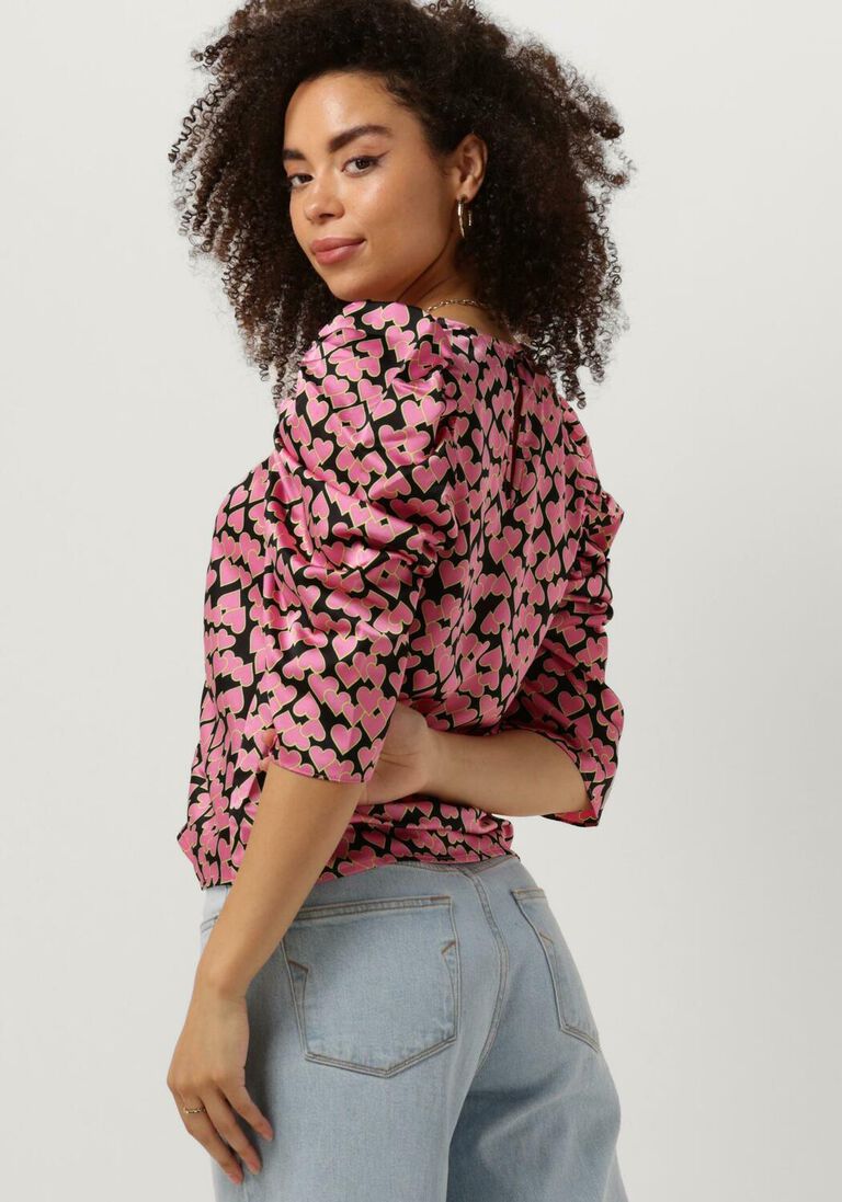 CO\\'COUTURE roze co'couture blouse flashy heart drape blouse