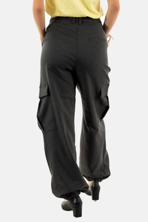 pantalons ichi zimmie 200319 dark grey melange