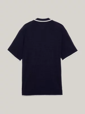 Polo de malha Tommy Hilfiger x Vacation com bordado de bandeira