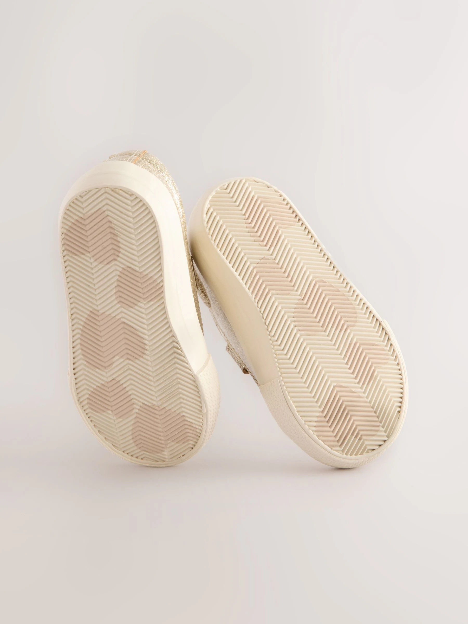 Goud - Sneakers met dikke zool en klittenbandsluiting