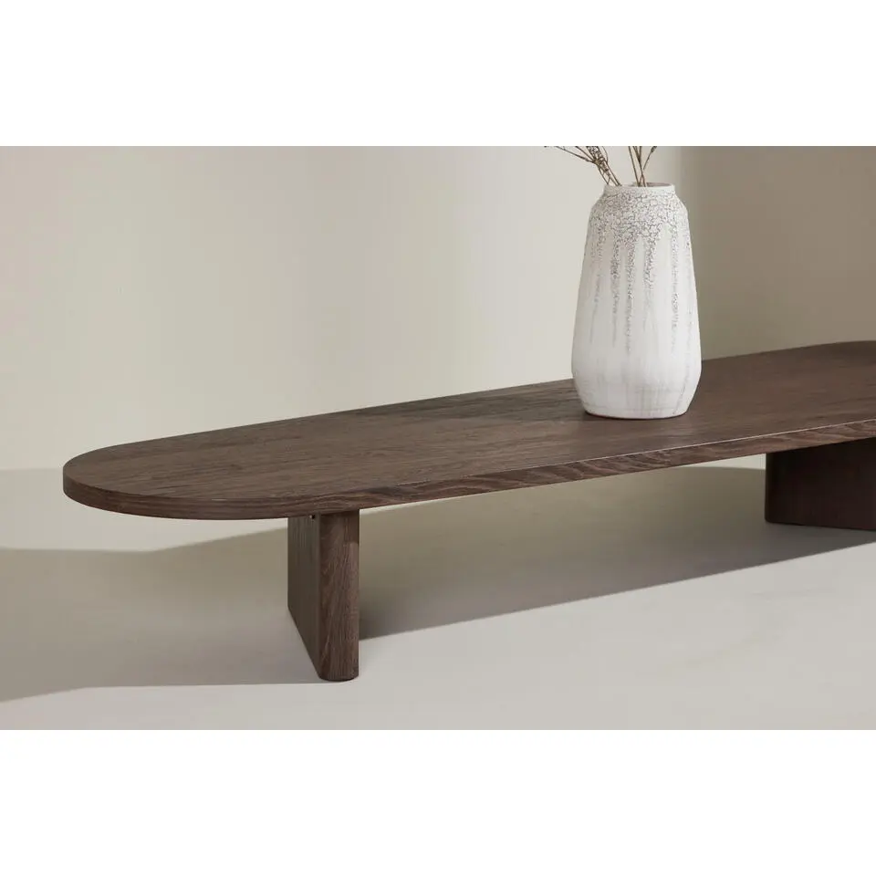 Salontafel Organisch - Donkerbruin MDF - 180x55x25cm - Grönvik