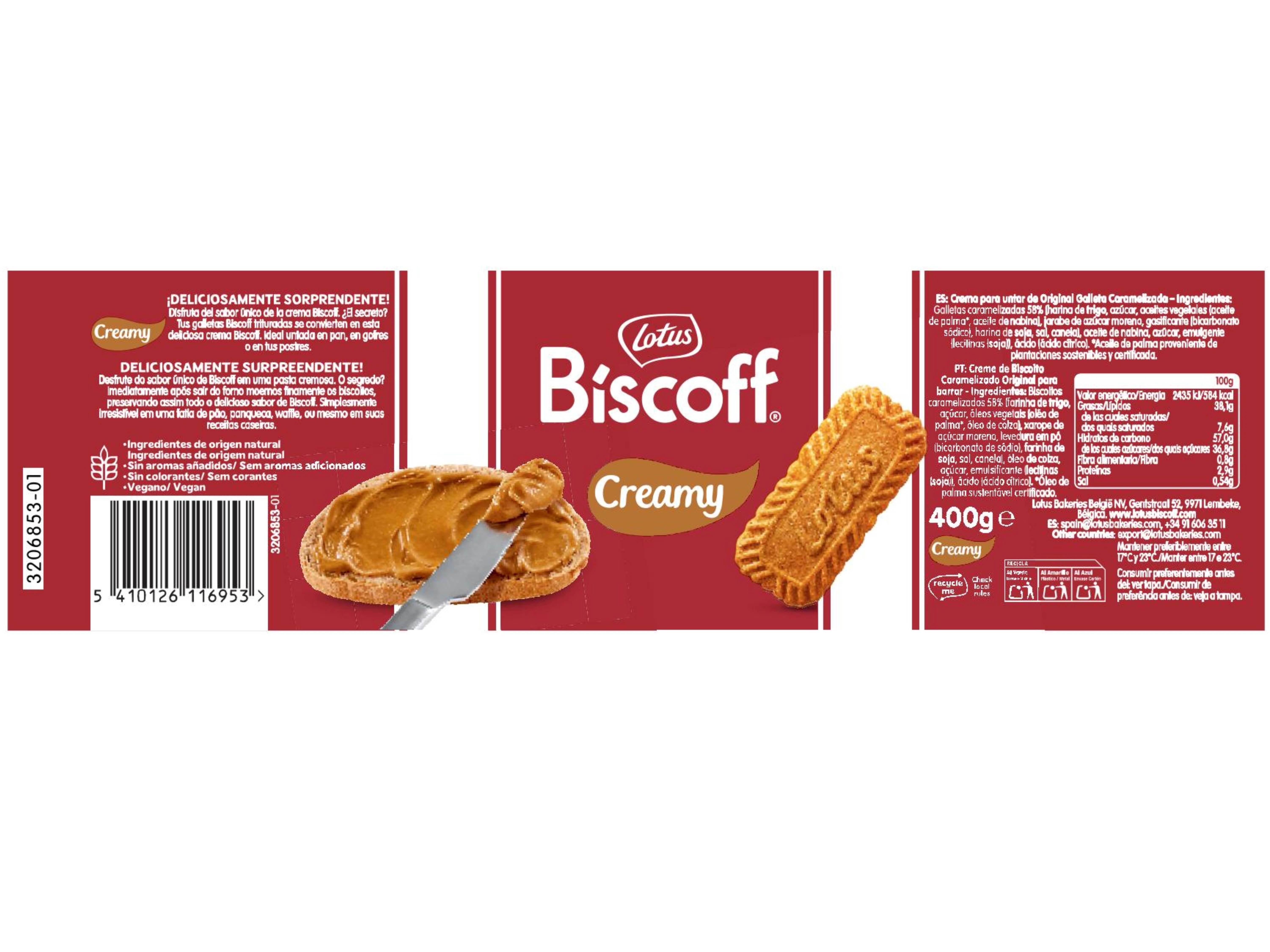 CREME BOLACHA CROCANTE LOTUS BISCOFF CARAMELIZADO 380G