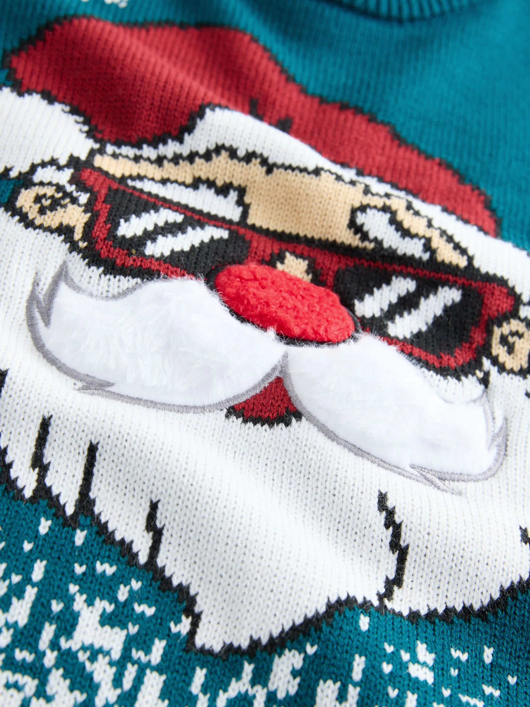 Groen met kerstmanprint - Kersttrui (3 - 16 jr)
