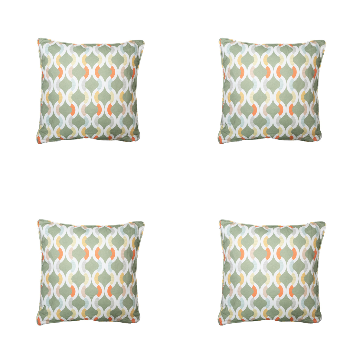 Madison Trivia green Sierkussen - Set van 4