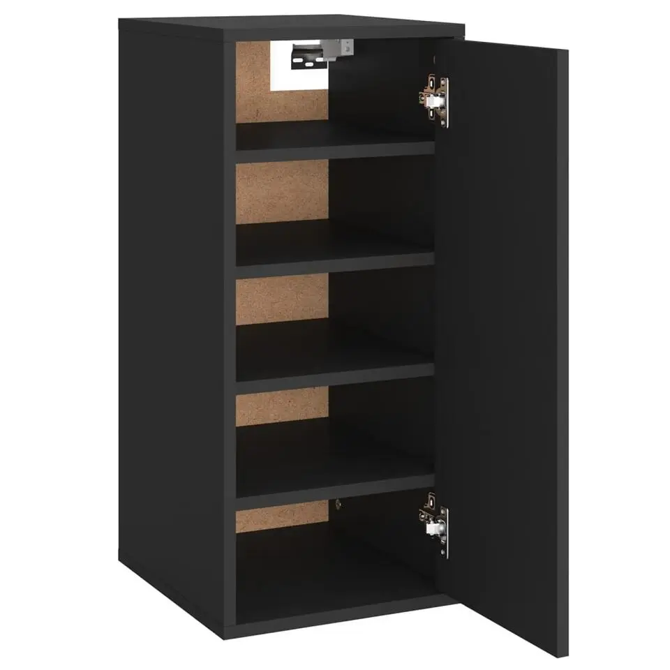 vidaXL - Schoenenkast - Zwart - Bewerkt hout - 31.5 x 35 x 70 cm