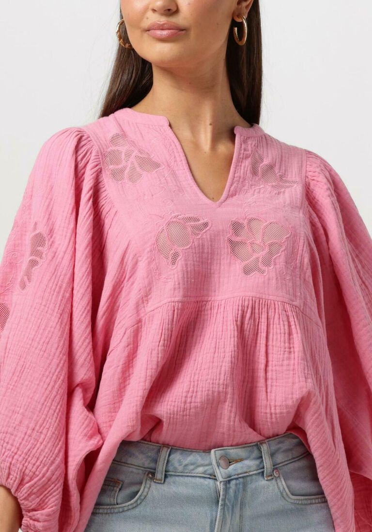 SISSEL EDELBO roze sissel edelbo blouse evelyn organic cotton top