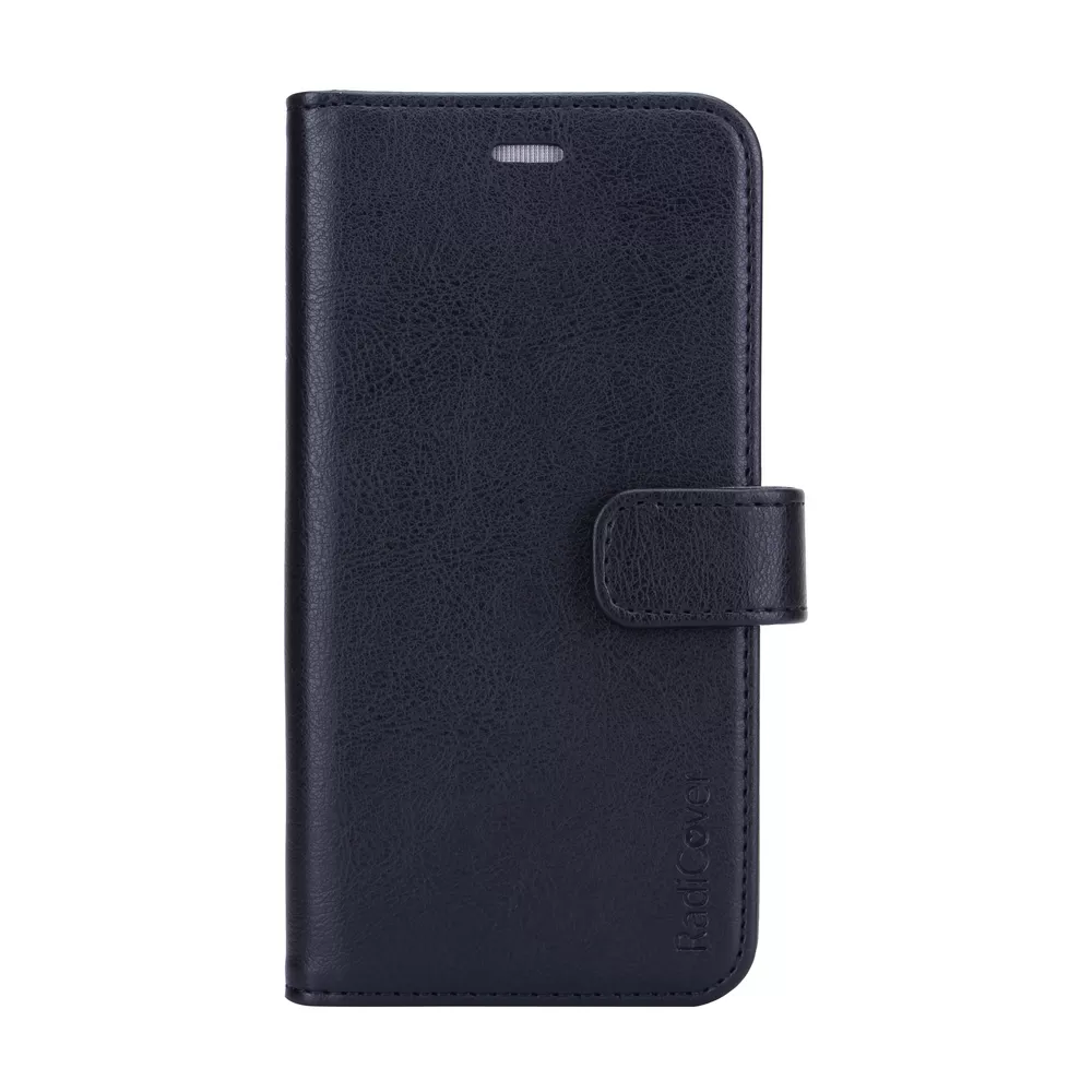 Radicover iPhone 12/12 PRO Flipcover, vegansk læder - Sort