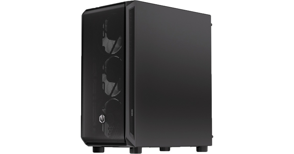 ENDORFYARX 500 Air big tower behuizing  (Zwart | 2x USB-A | 1x USB-C | Window)
