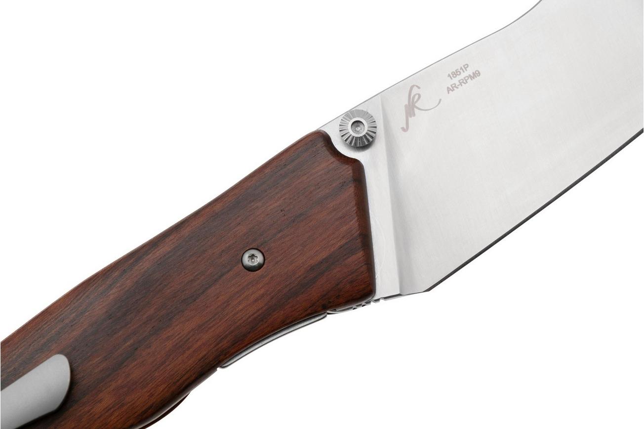 Artisan Cutlery Ahab 1851P-WD, Sand Polished AR-RPM9, Brown Wood zakmes