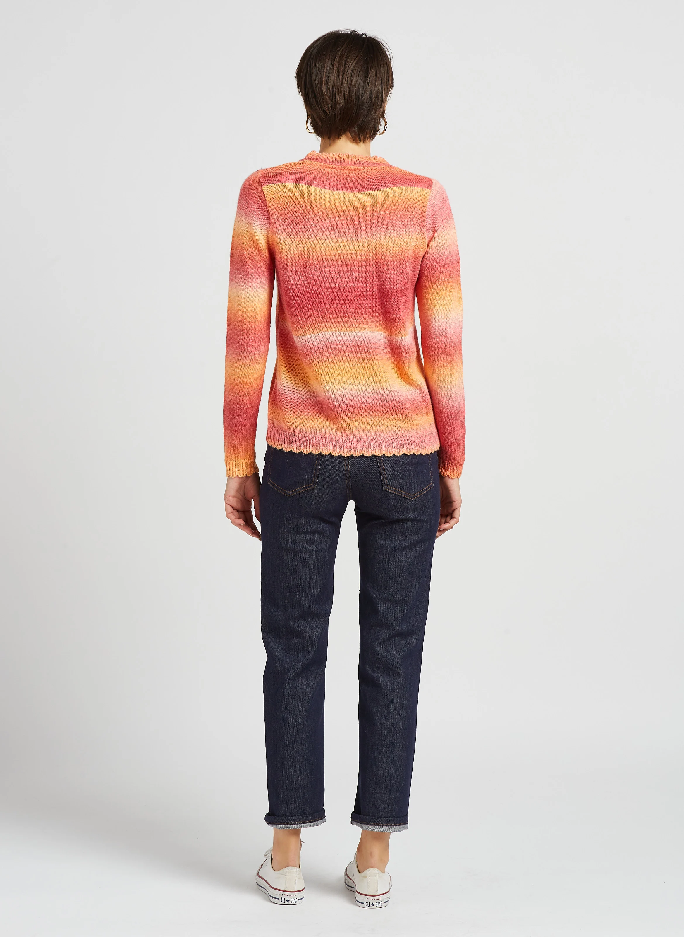 BRIEG - Jean droit taille haute en coton mélangé | Bleu