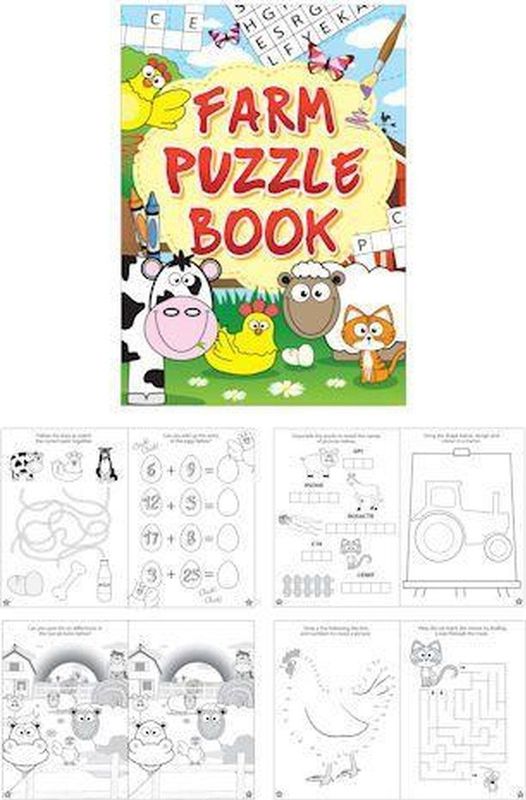 48 Stuks | Puzzelboeken - Model: Boerderij (Uitdeelcadeautjes)