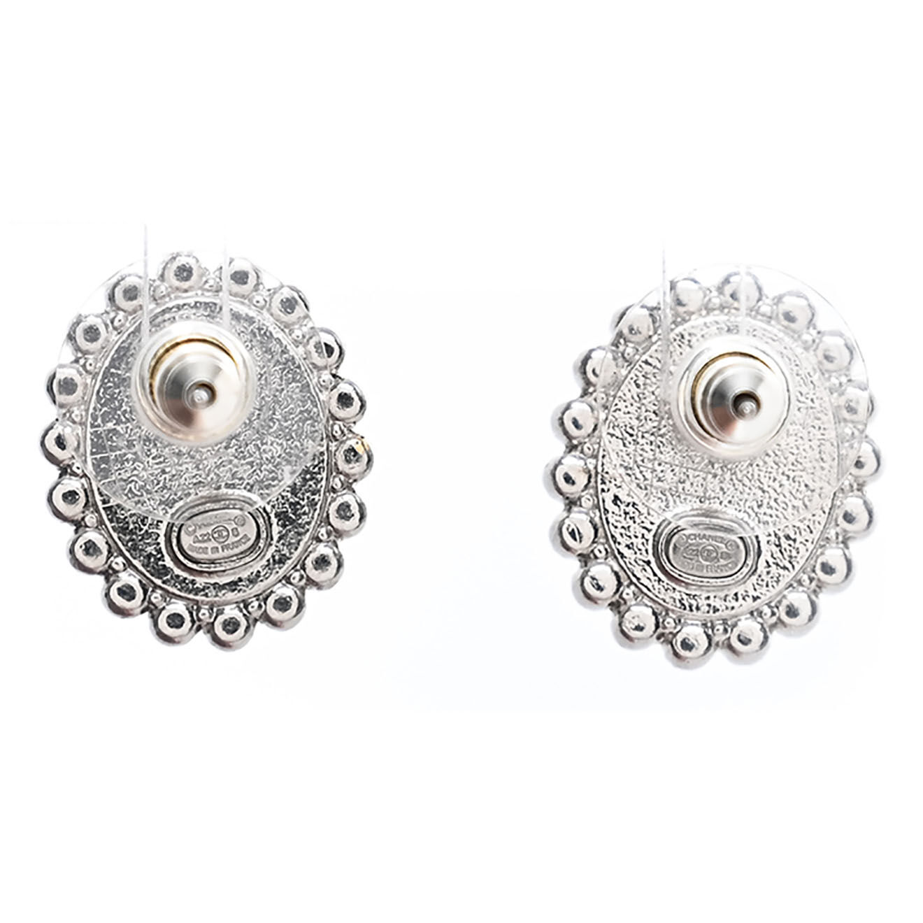 Chanel Boucles d'oreilles Strass noires - Neuf sans étiquette
