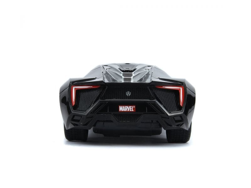 Jada Toys Lykan HyperSport Black Panther RTR, 1:16 Ferngesteuertes Auto im Marvel Black Panther Design