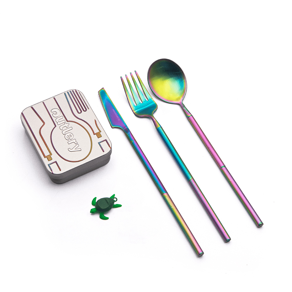 Outlery - Couverts nomades métalliques Outgold Multicolore