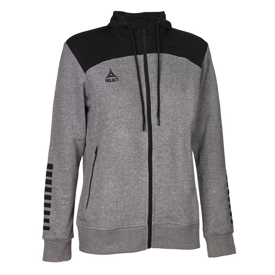 Select Sweat à Capuche Oxford - Gris/Noir Femme