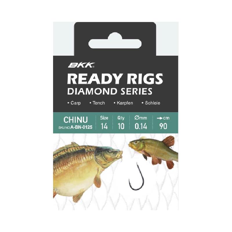 Hameçon Monté Bkk Ready Rig Diamond Chinu Bn - Par 10
