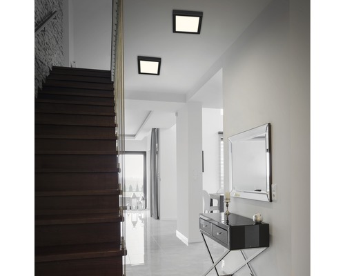 LED plafondlamp 16,5W 1600 lm 4000K 22,5x7 cm Fire Black zwart