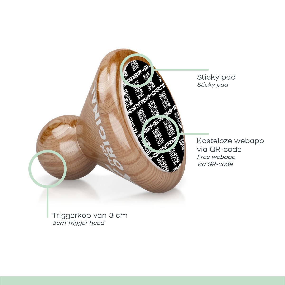 TMX Trigger Original massage drukknop 3 cm roze