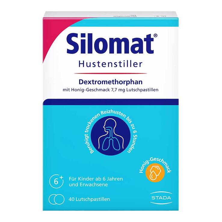 Silomat Hustenstiller Dextromethorphan mit Honig-Geschmack, 40 St