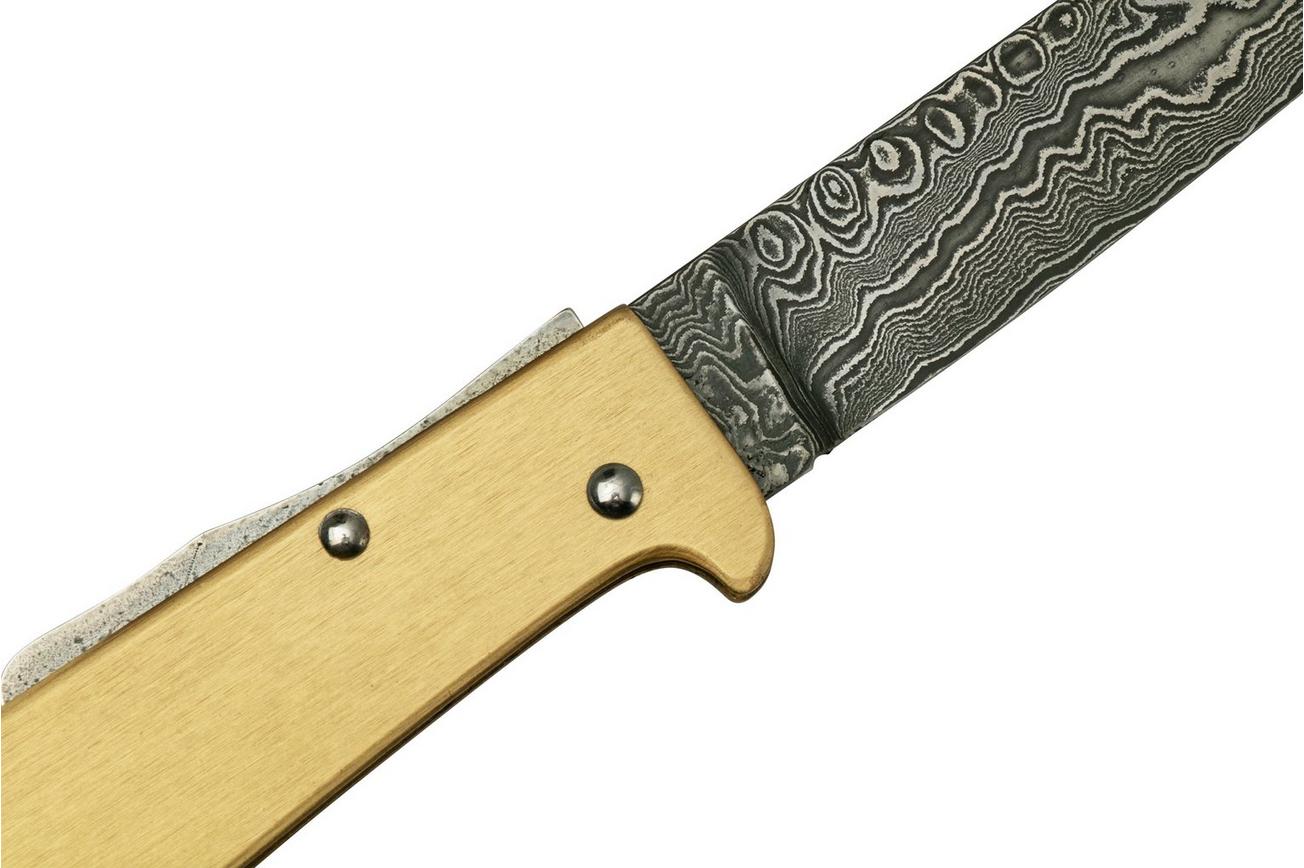Otter Mercator 10-726 RG D Large Brass Damask Leather Strap, zakmes
