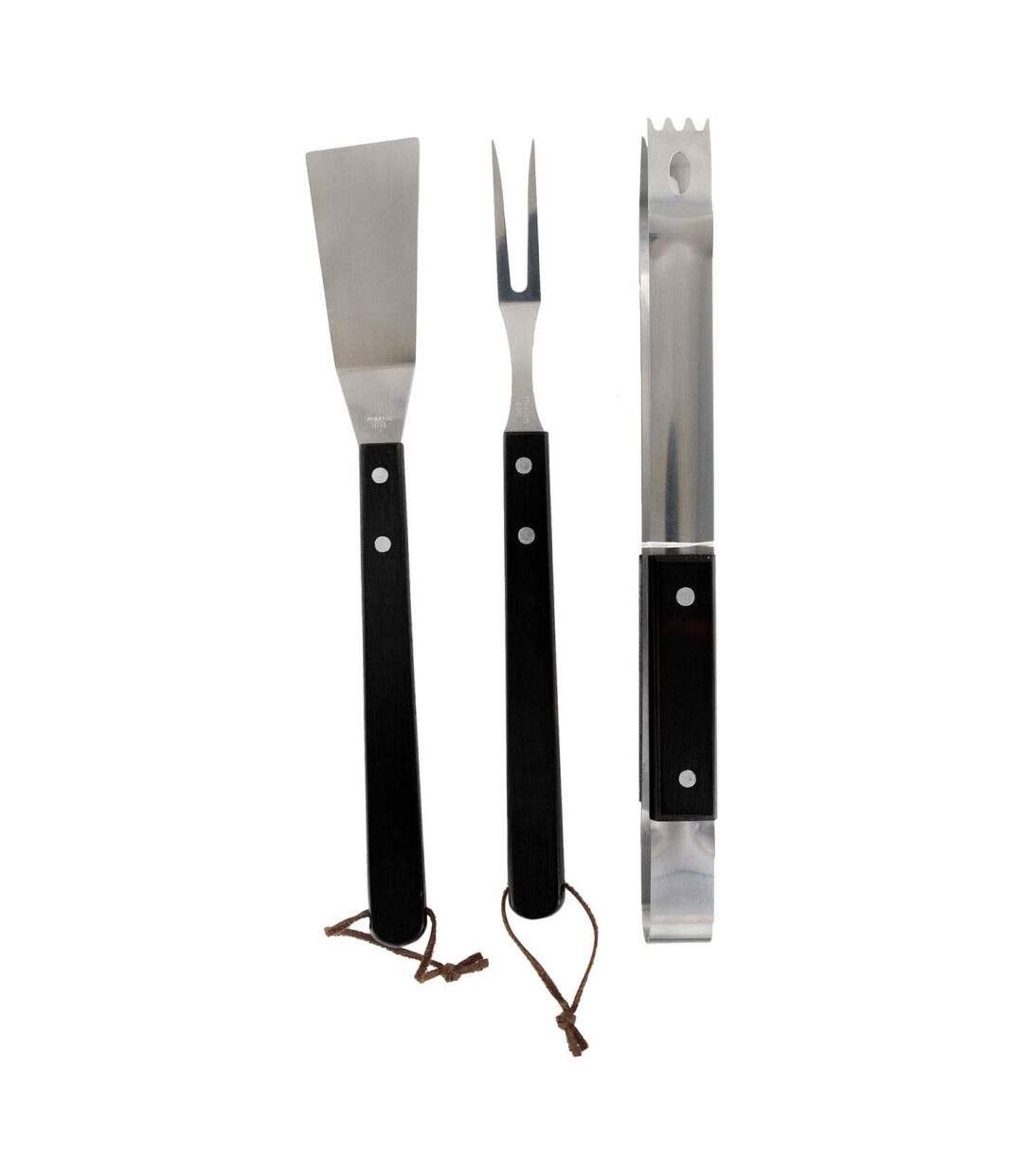 Set de 3 ustensiles à BBQ avec manches en bois