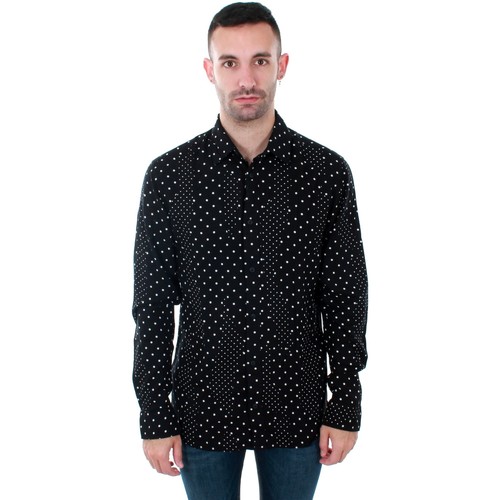 Jack & Jones - 12153920 JPRSIDE SHIRT LS BLACK REG FIT Negro