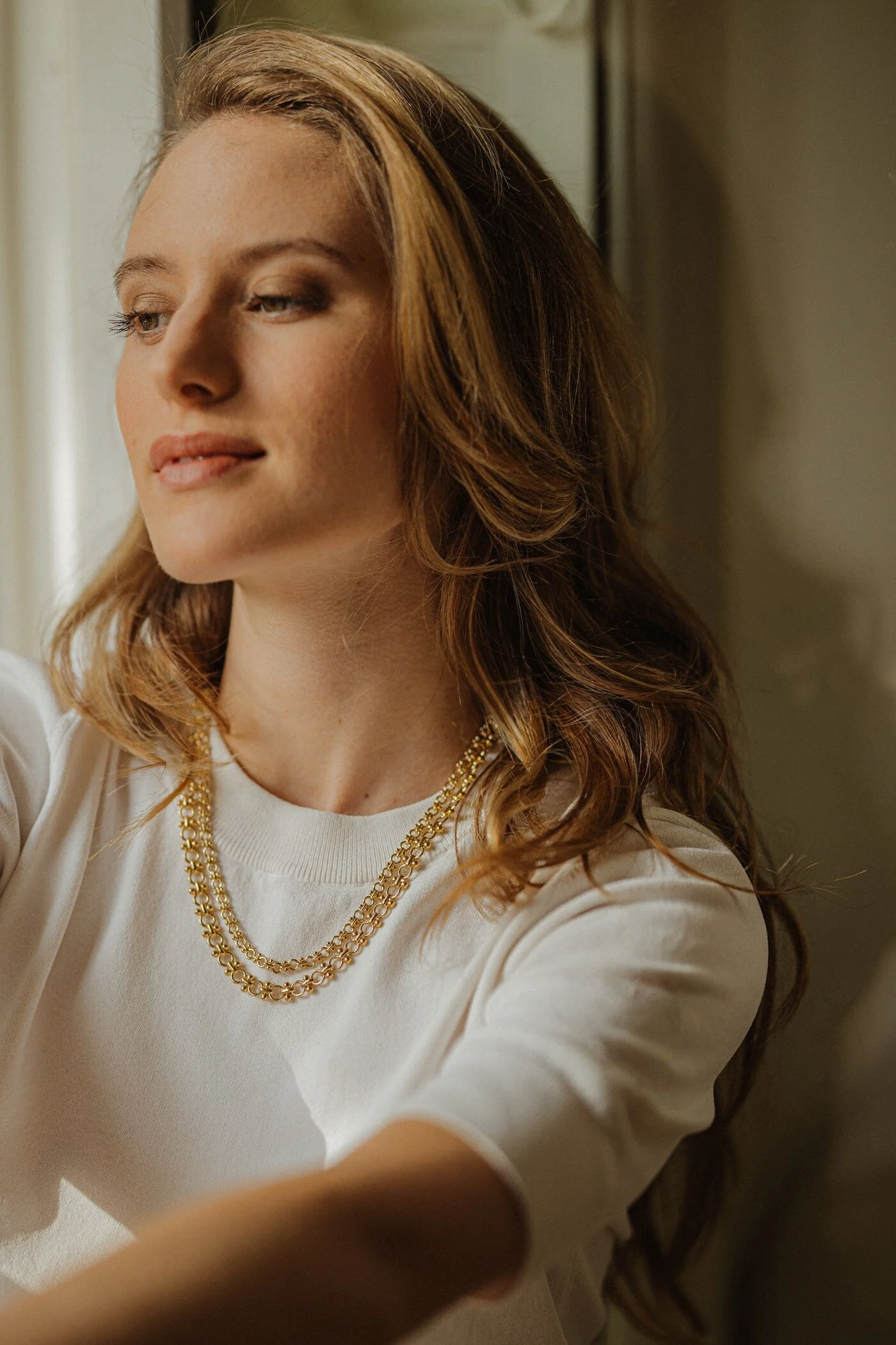 HÉBÉ - Maxi collier doré à l'or fin | Doré