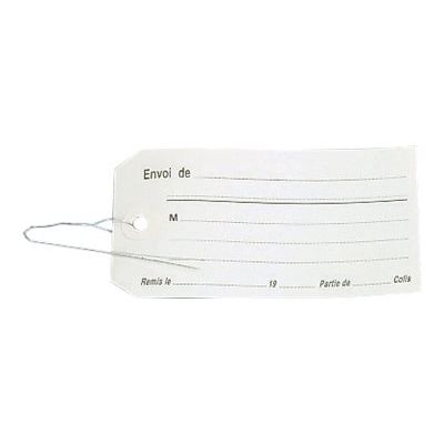Apli Agipa - 1000 Etiquettes américaines avec fil de fer - 5,7 x 12 cm - crème
