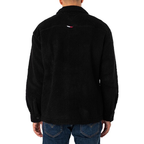 Tommy Jeans - Sobrecamisa De Sherpa Lisa Negro