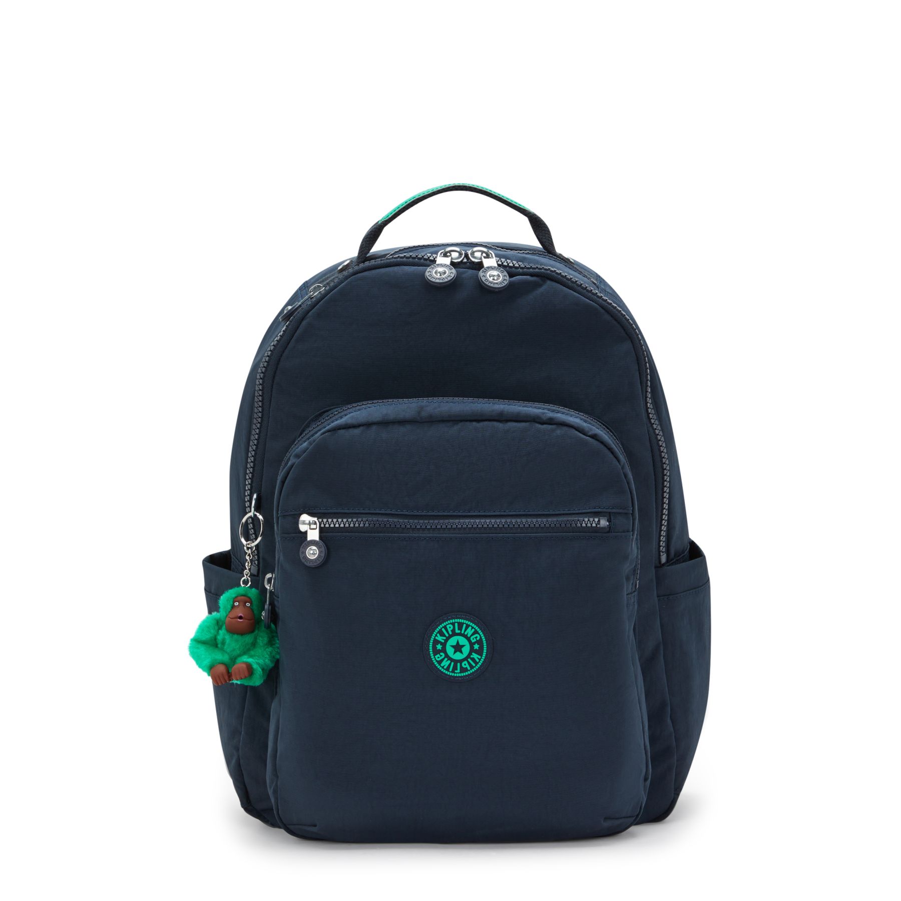 SEOUL Grand Sac à Dos avec Protection pour Ordinateur Portable - Blue Green Block