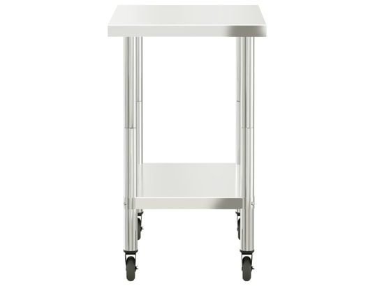 VIDAXL - Mobilier de cuisine Table de travail de cuisine avec roues 82,5x55x85 cm inox