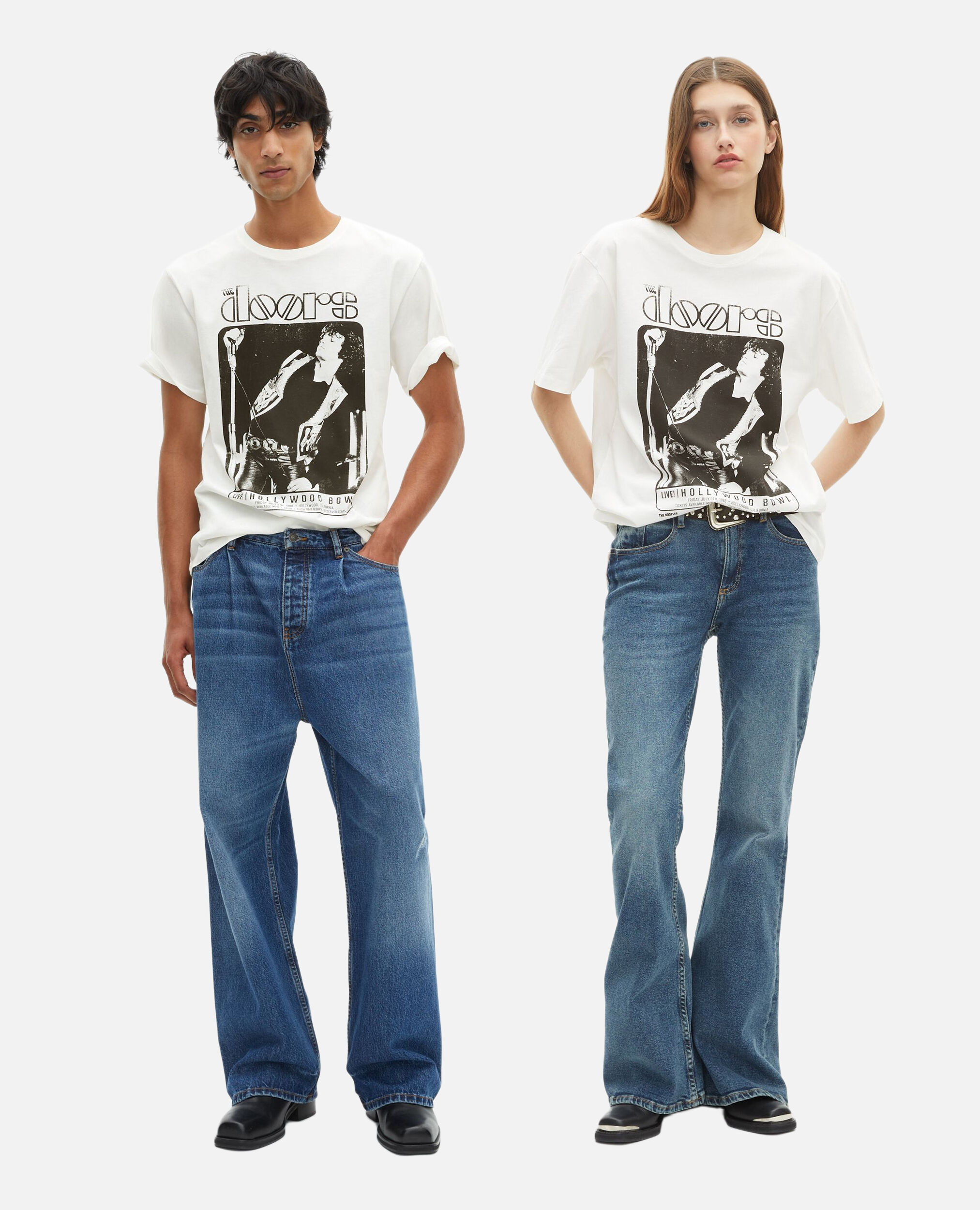 T-shirt mixte The Doors X The Kooples écru