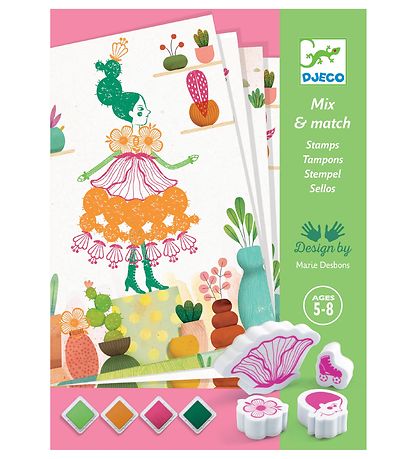Djeco Stempelset - Mix & Match - Blumenmädchen