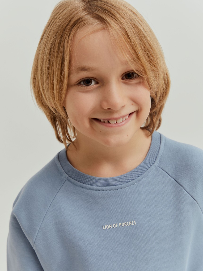 Sweater decote redondo com algodão