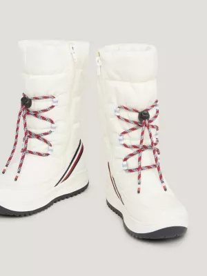 Botas de neve com fita adesiva com logotipo exclusivo