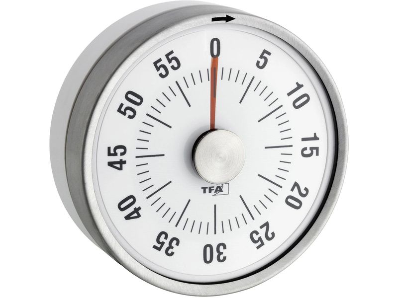 TFA Dostmann Küchentimer Puck Weiss Timer für die Küche