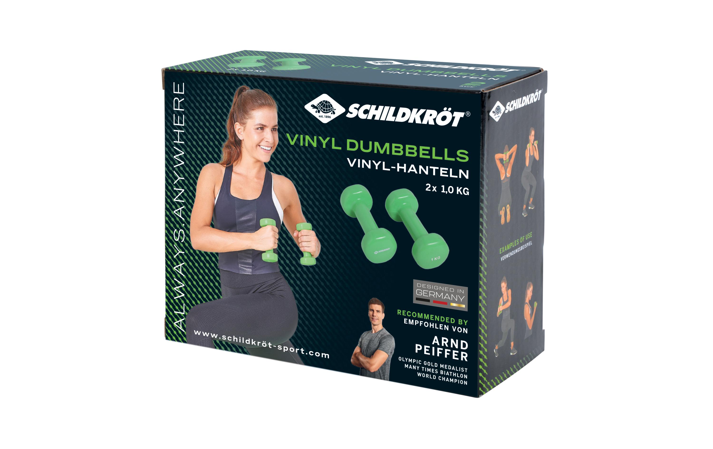 Kurzhantel-Set Vinyl 1.0 kg2 Stück à 1.0 kg, grün