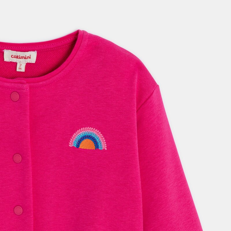 Cardigan bébé fille rose arc-en-ciel Catimini Rose