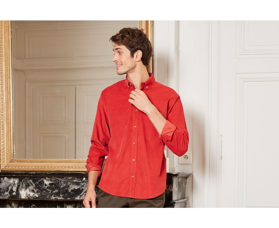 Chemise en velours Feu - WAYNE