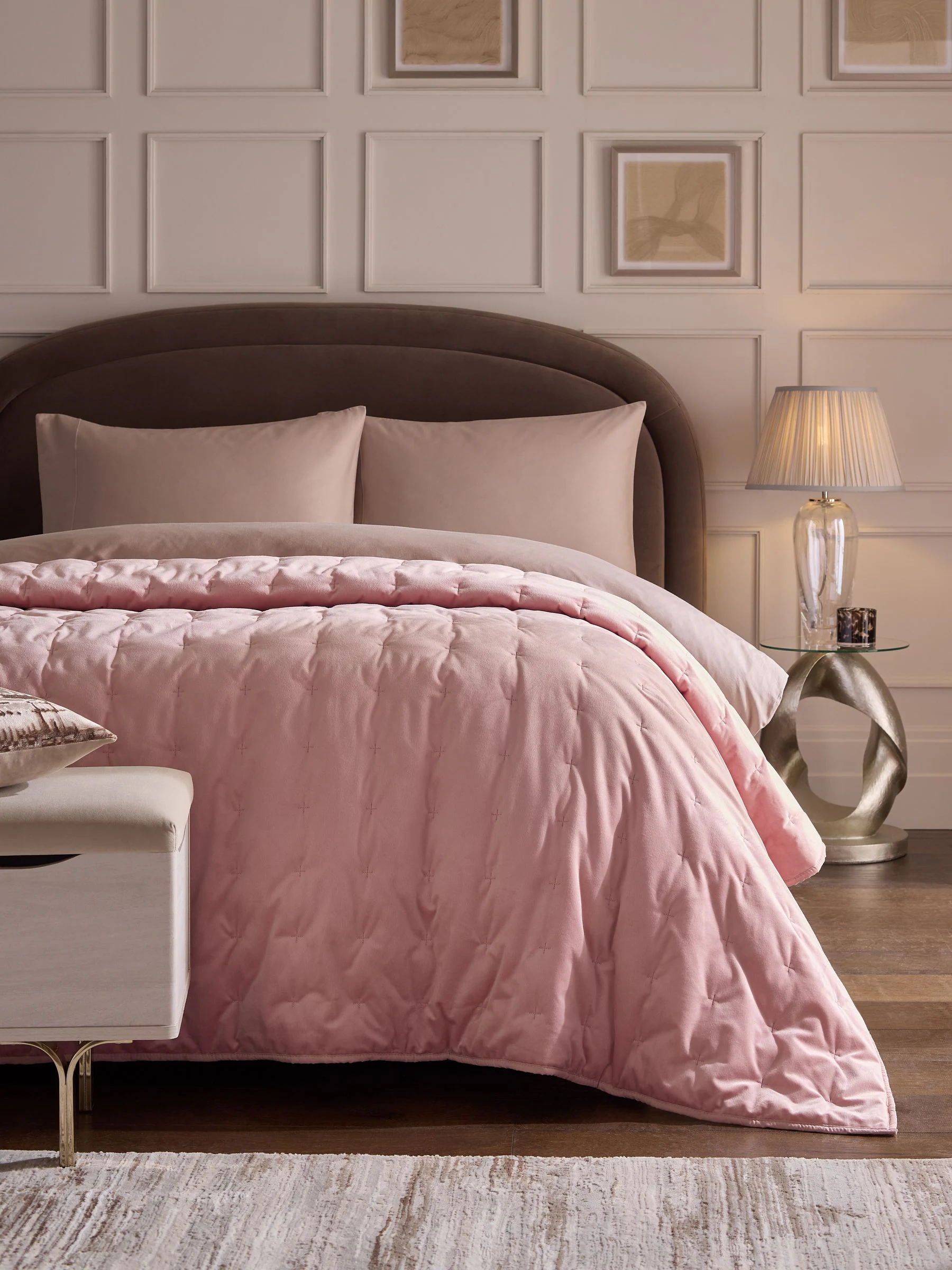 Elsie Velvet Quilted Bedspread