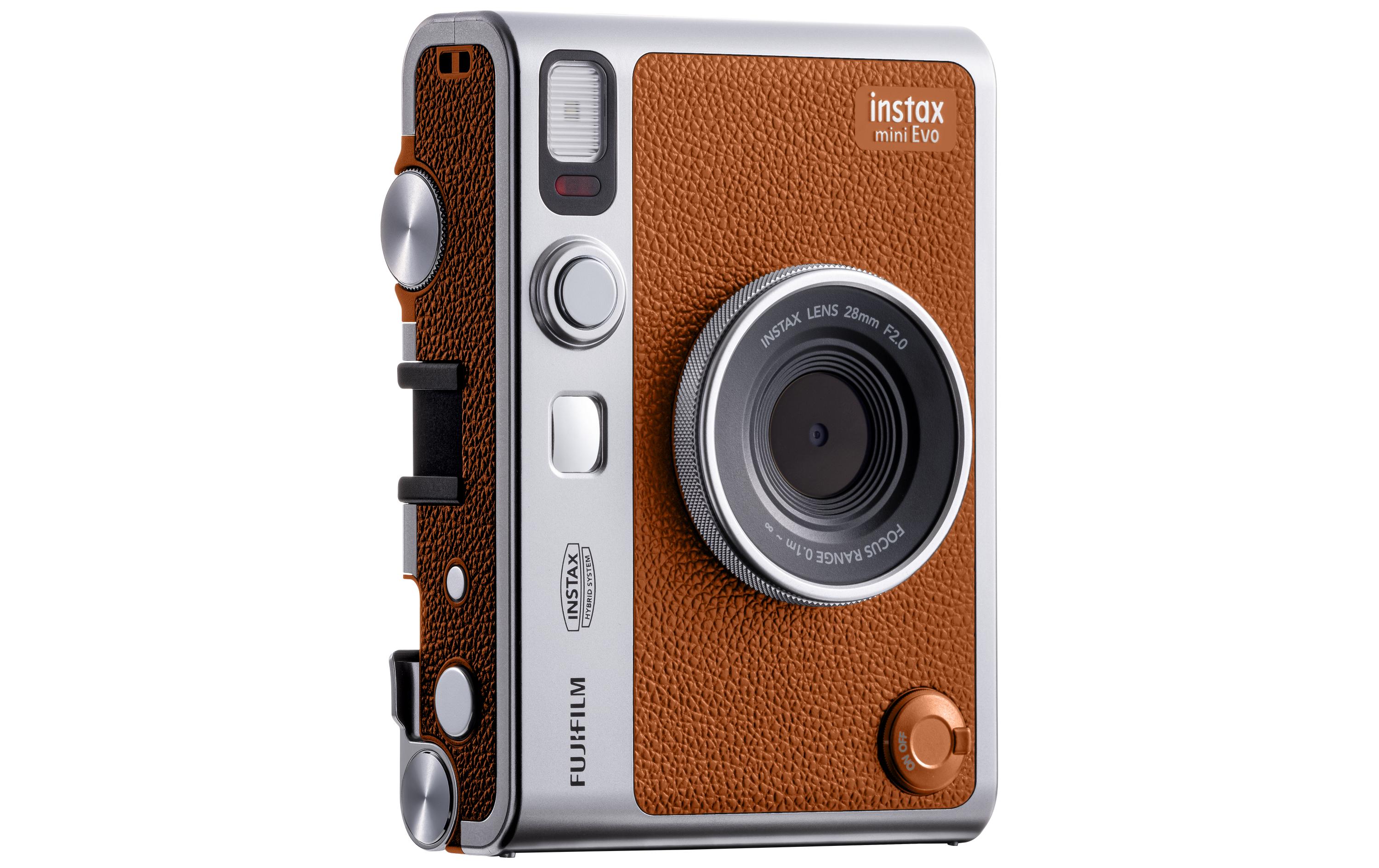 Fotokamera Instax Mini Evo Braun<br>Sofortbildkamera für ein einzigartiges Erlebnis