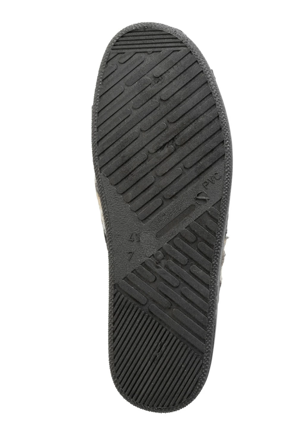 Pantoffel aus gemustertem Textilmaterial