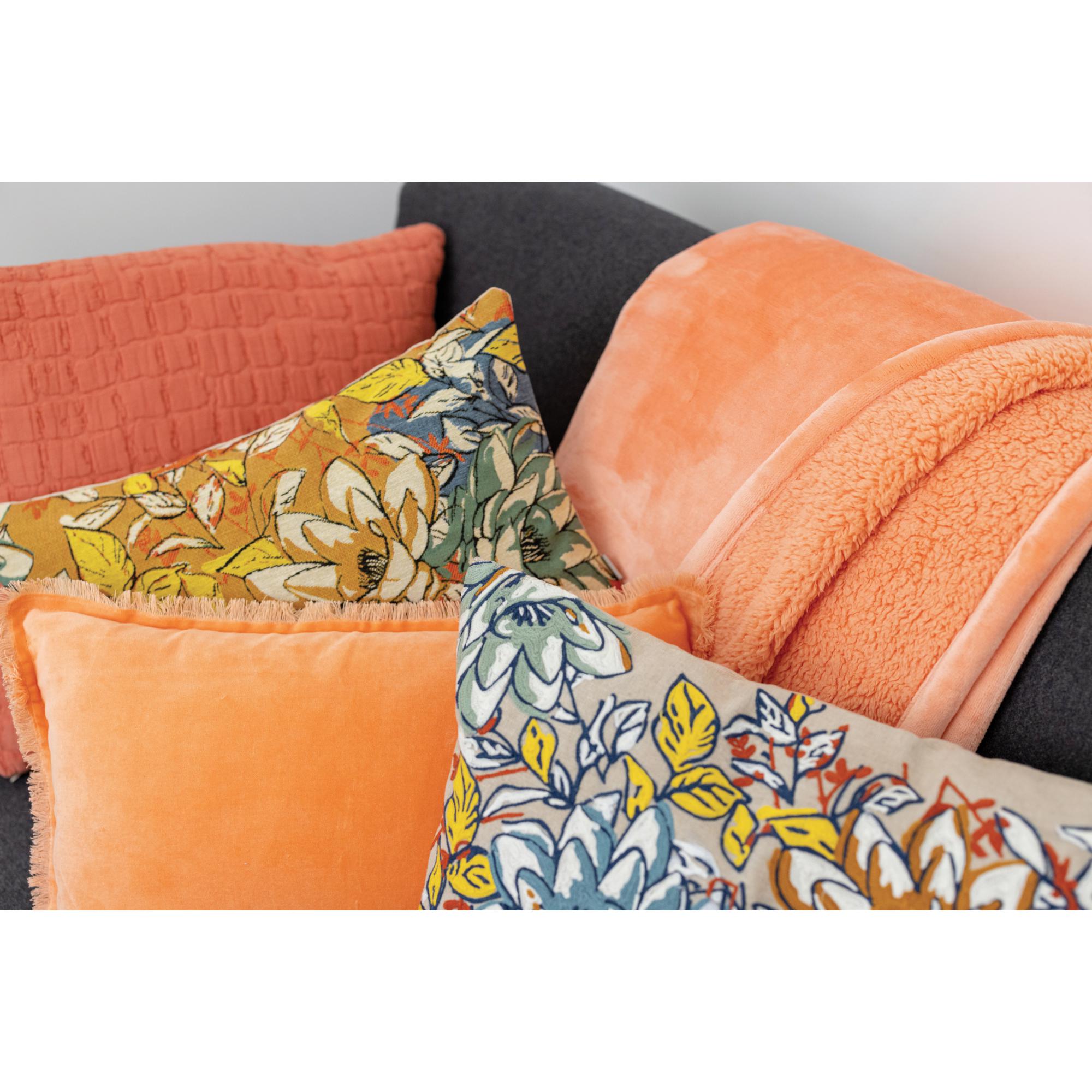 Coussin stonewash swami goyave 45 x 45 cm