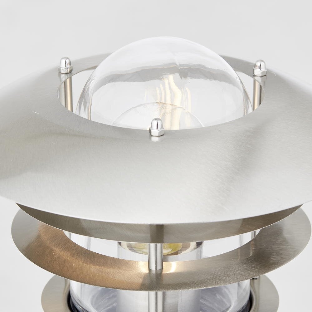 Terrence sokkellamp in zilver E27 IP44