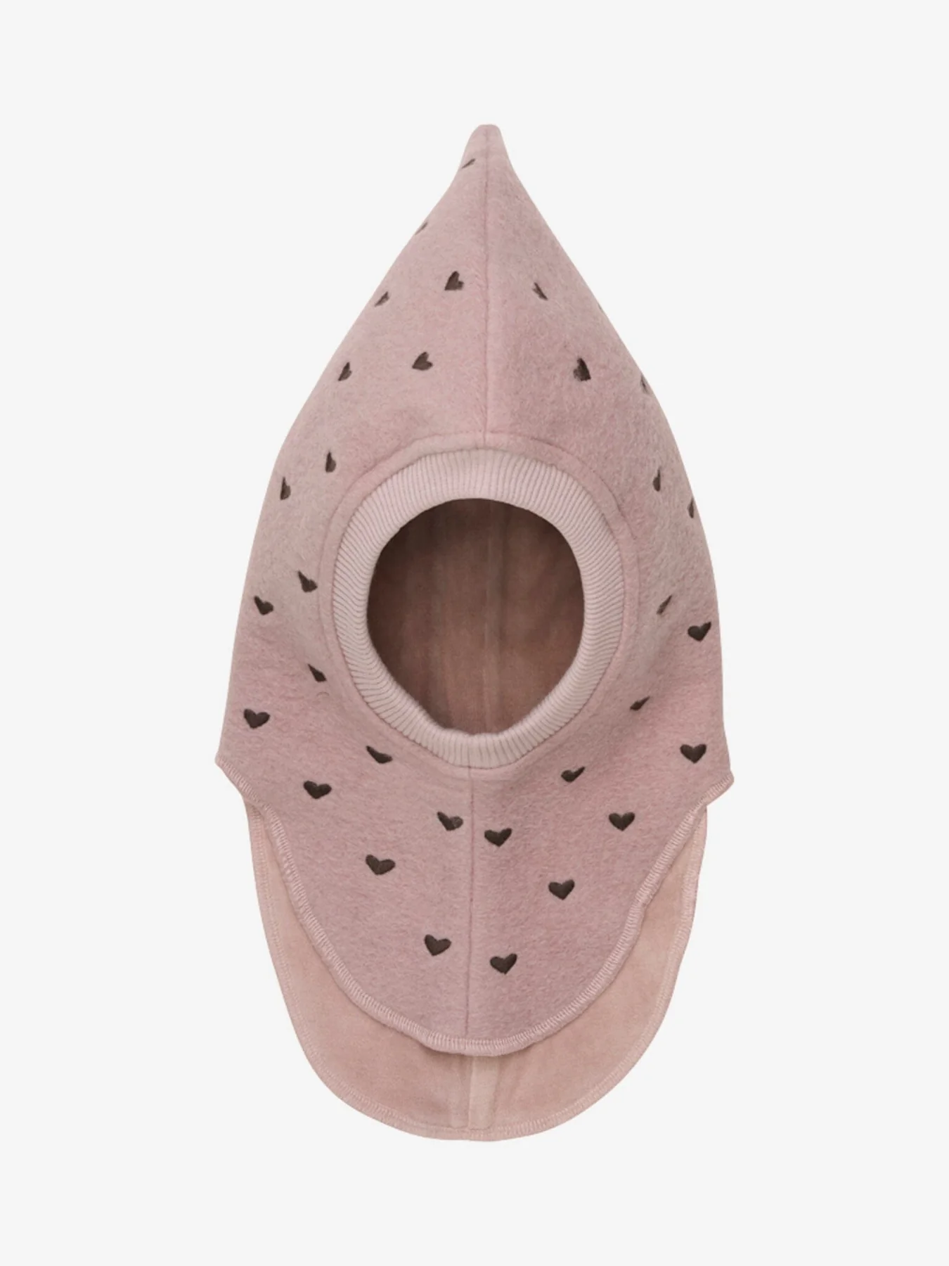 Huttelihut Balaclava Hearts Emb. Wool fawn