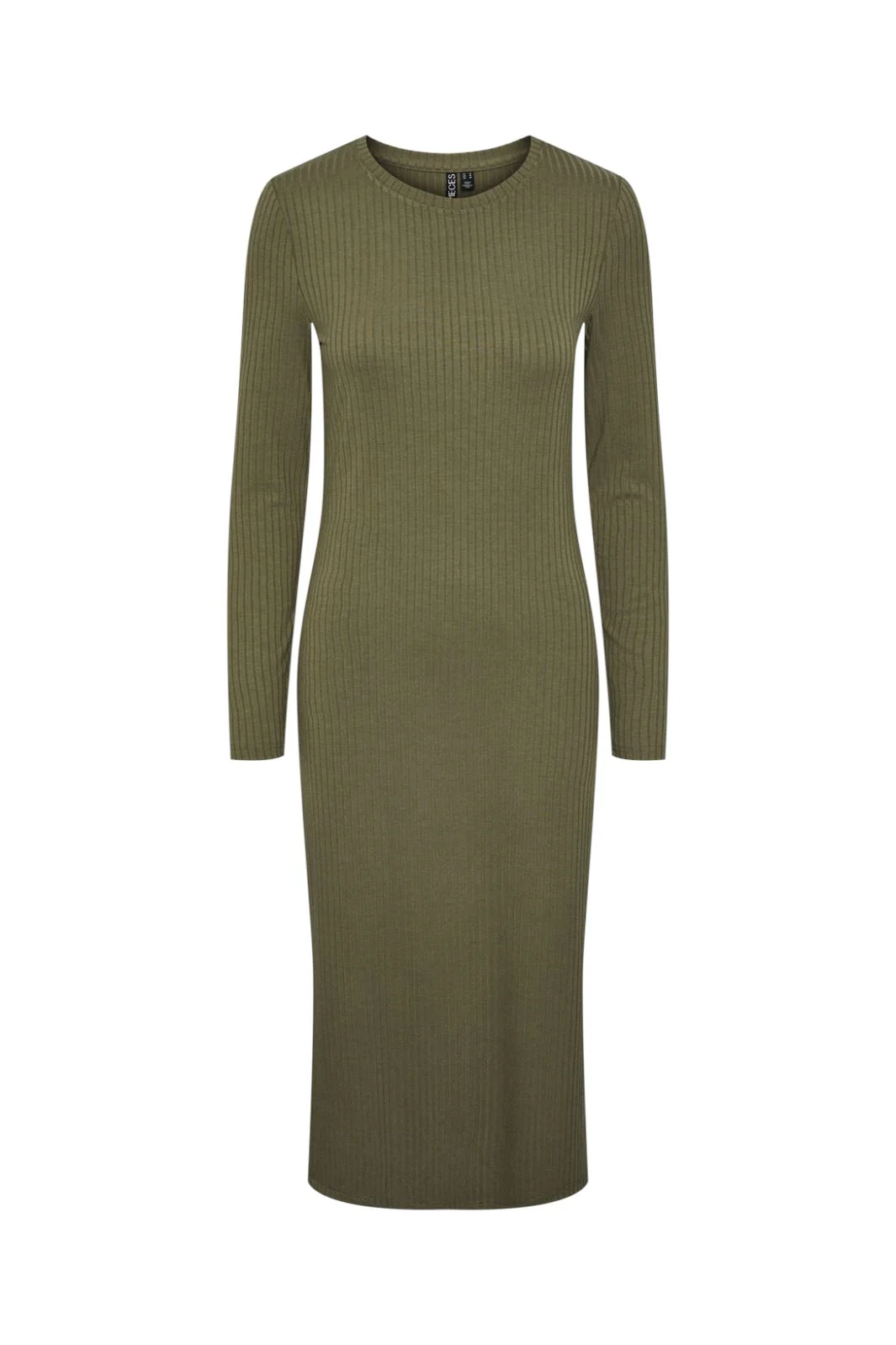 Pieces Pckylie Ls O-Neck Midi Dress 3935838 deep lichen green